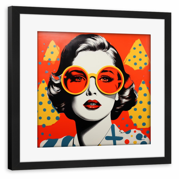 Poster mit Rahmen schwarz "FRENCH WOMAN" artboxONE - Menschen - Frau,Frankreich,Portrait,Fashion