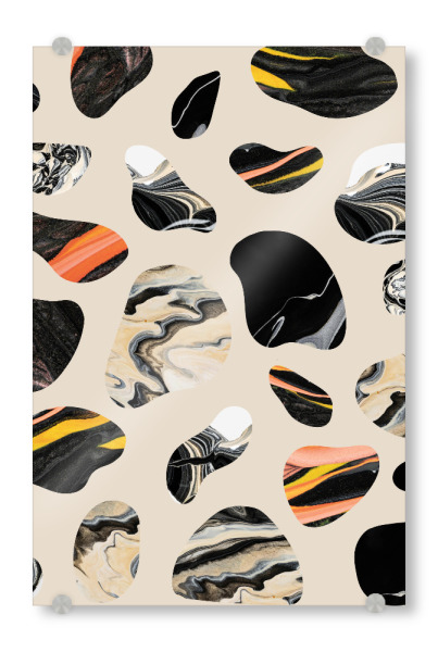 Acrylglasbild "Marmorgeleebohnen" artboxONE - Abstrakt