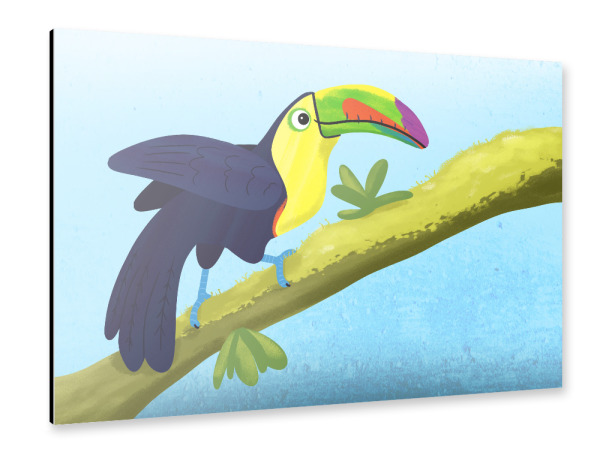 Alu-Dibond "Tukanlove" 30x20 cm artboxONE