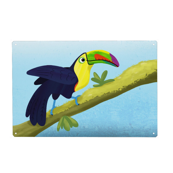 Holzbild "Tukanlove" artboxONE - Tiere - Tukan,Vogel,Natur,Tukane,Tropisch,Tropisches dekor,Jungle,Dschungel,Dschungeltiere,America,Amerika