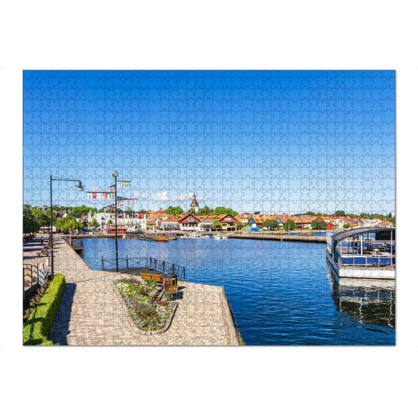 Puzzle Ravensburger "Promenade, Hafen, Stadt" artboxONE - Reise,Architektur,Reise / Strand und Meer,Reise / Länder