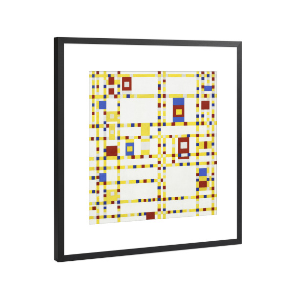 Poster mit Rahmen Schwarz (Metallic) "Broadway Boogie Woogie" artboxONE - Städte,Städte / New York,Reise,Abstrakt,Reise / Länder