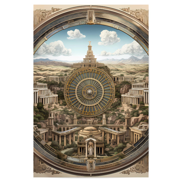 Poster 30x20 cm "Mandala - Zivilisationen - Verona" artboxONE - Städte,Abstrakt,Architektur