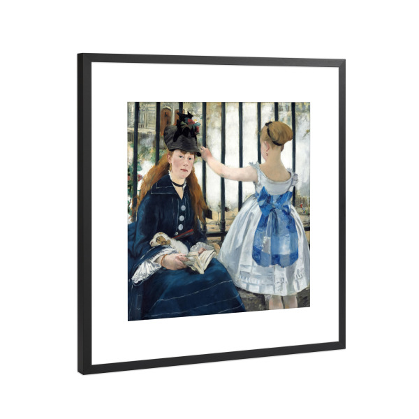 Poster mit Rahmen Schwarz (Metallic) "Die Eisenbahn" artboxONE - Reise,Städte / Paris,Reise / Länder,Für Mama,Für Papa