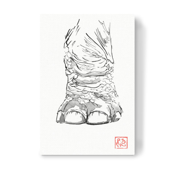 Leinwandbild "Elefantenfuß" artboxONE - Tiere - Afrika,Japan,Elefant,Fuß,Sumie