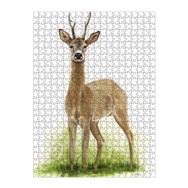 Puzzle Ravensburger "Reh Aquarell" artboxONE - Tiere - Reh,Hirsch,Wild,Rehe - Bild reh