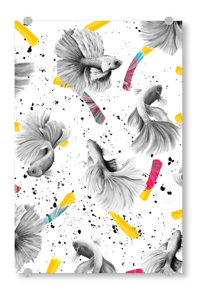 Acrylglasbild "Fish & Chips" artboxONE - Tiere,Lustig