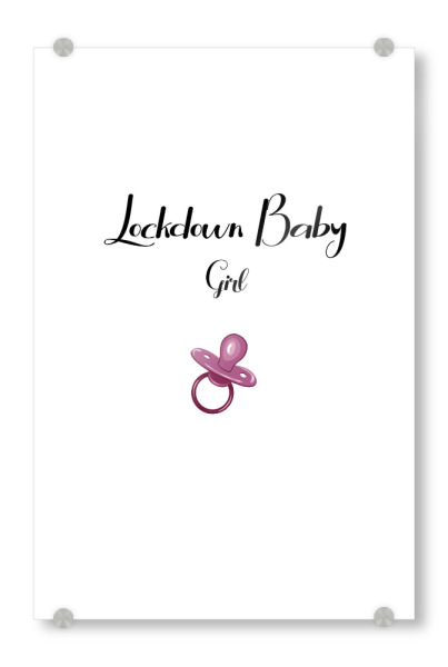 Acrylglasbild "Baby girl" artboxONE - Typografie,Für Kinder,Lustig