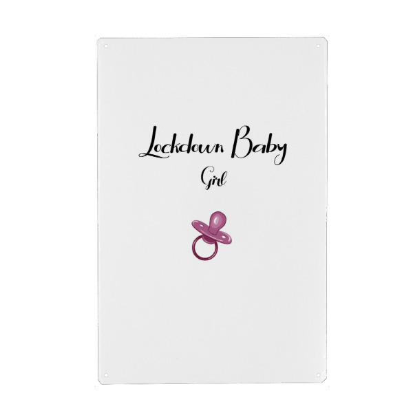 Metall Poster "Baby girl" artboxONE - Typografie,Für Kinder,Lustig