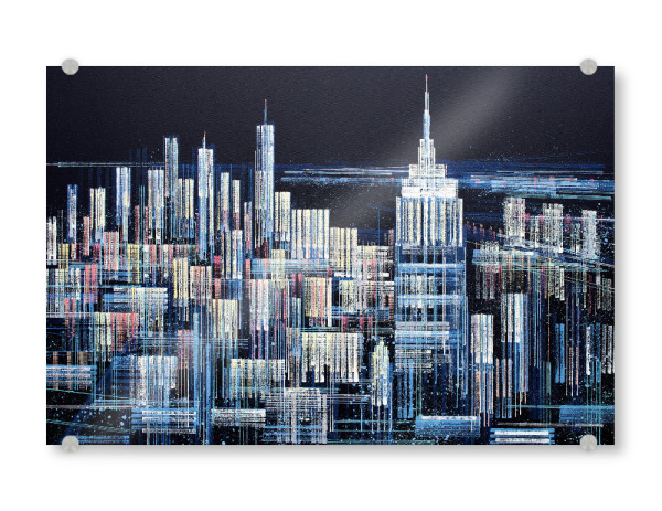 Acrylglasbild "Manhattan at Midnight" artboxONE - Städte,Abstrakt - Städte,Manhattan,New york,Stadtbild,Orte,Architektur