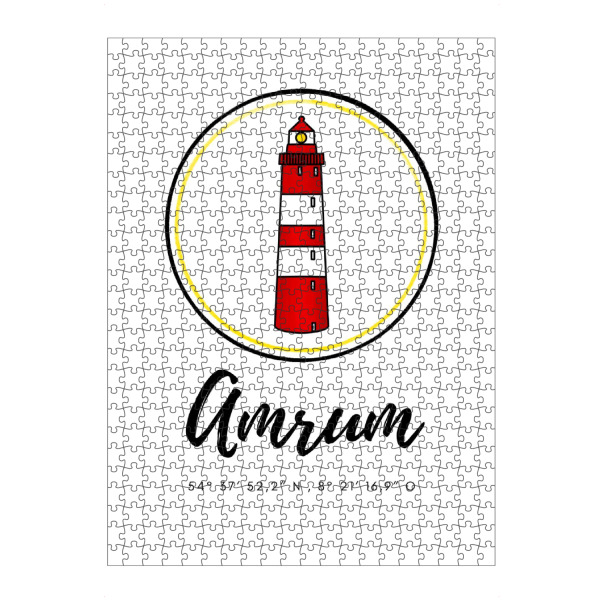 artboxONE Puzzle "Leuchtturm Amrum Nordsee" artboxONE - Reise,Architektur,Reise / Strand und Meer,Liebe