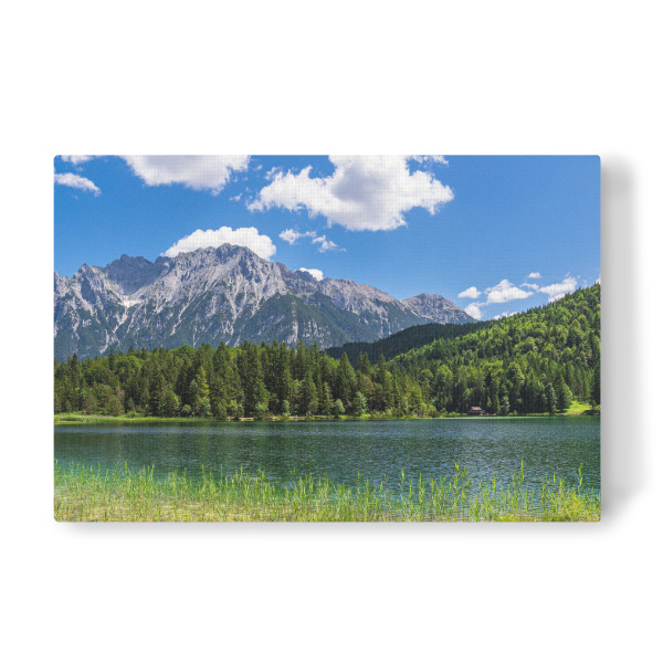 Leinwandbild "See, Bäume, Berge, Wolken" artboxONE - Natur,Reise