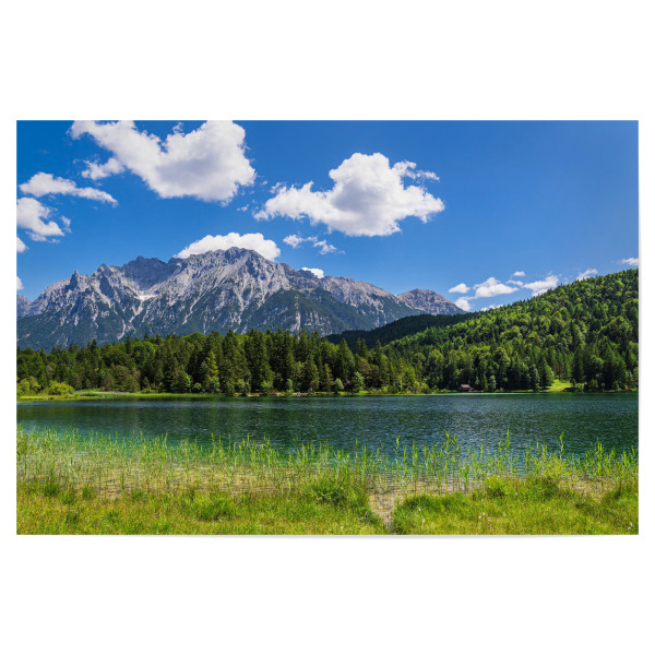 Poster "See, Bäume, Berge, Wolken" artboxONE - Natur,Reise