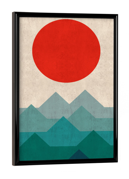 Poster mit schwarzem Rahmen "Axpressive sunset B" artboxONE - Natur