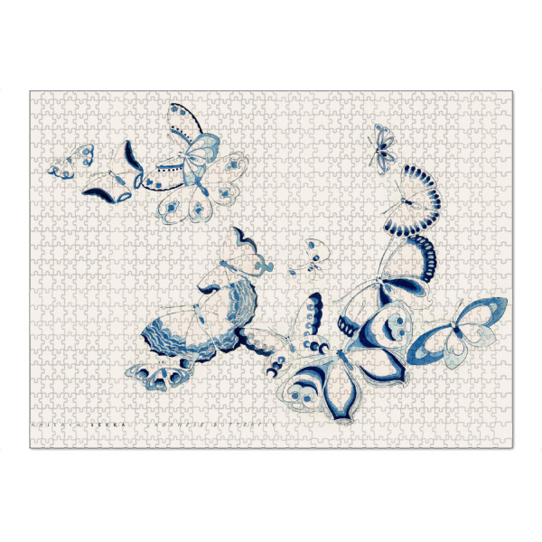 Puzzle Ravensburger "Kamisaka Sekka - Schmetterling Uno" artboxONE - Typografie,Natur,Tiere