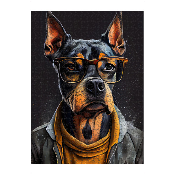 artboxONE Puzzle "Hipster dog Shadow" artboxONE - Für Kinder,Tiere - Hund,Hipster,Indie,Tiere,Haustier,Hipster-katze,Illustration,Grafik