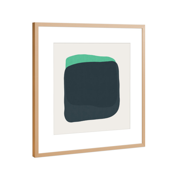 Poster mit Rahmen Kupfer "Color spots A" artboxONE - Abstrakt - Abstract,Traits,Expressionist,Stains,Strokes,Lines,Modern,Watercolor,Oil,Acrylic