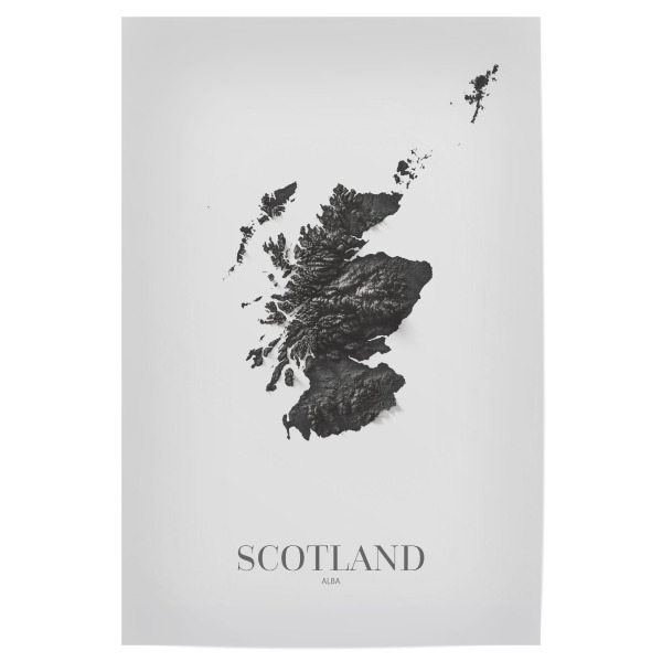 Poster "Schottland 3D-Karte - SW" artboxONE - Städte,Kartografie