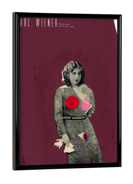Poster mit schwarzem Rahmen "Karl Wiener - Mädchen" artboxONE - Typografie,Menschen,Fashion