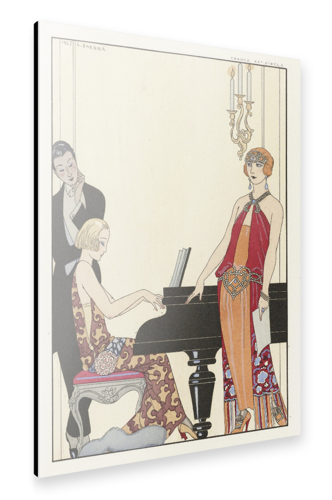 Alu-Dibond "George Barbier - Musik" 75x50 cm artboxONE