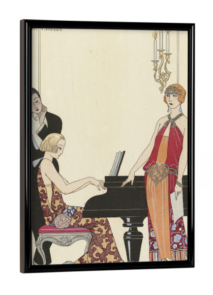 Poster mit schwarzem Rahmen "George Barbier - Musik" artboxONE - Menschen,Musik,Fashion
