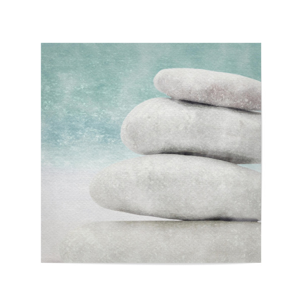 Poster 20x20 cm "Zen-Statue H" artboxONE - Natur - Zen,Gleichgewicht,Felsen,Statue,Entspannend