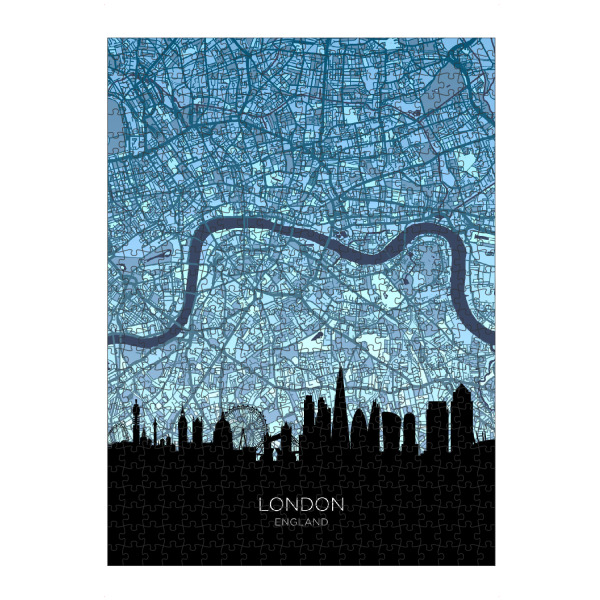 artboxONE Puzzle "London Skyline Map Blues" artboxONE - Städte,Städte / London