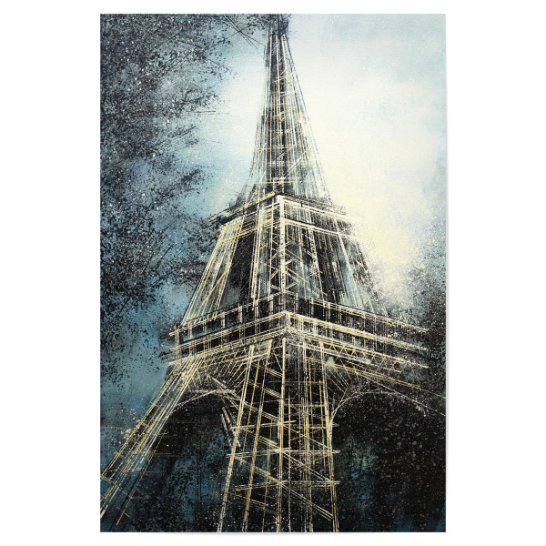 Poster 30x20 cm "Eiffelturm - Abenddämmerung" artboxONE - Abstrakt,Architektur,Städte / Paris - Eiffelturm,Paris,Bäume,Architektur,Sonnenaufgang