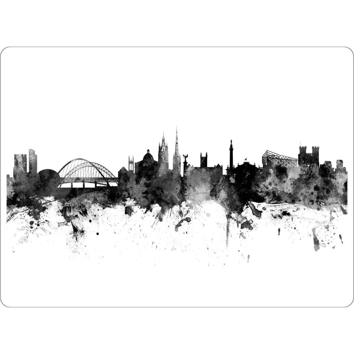 Tischset "Newcastle England Skyline Schwarz" artboxONE - Städte