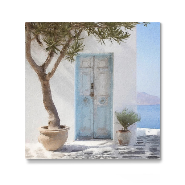 Galerie-Print "Blaue griechische Tür L" 30x30 cm artboxONE