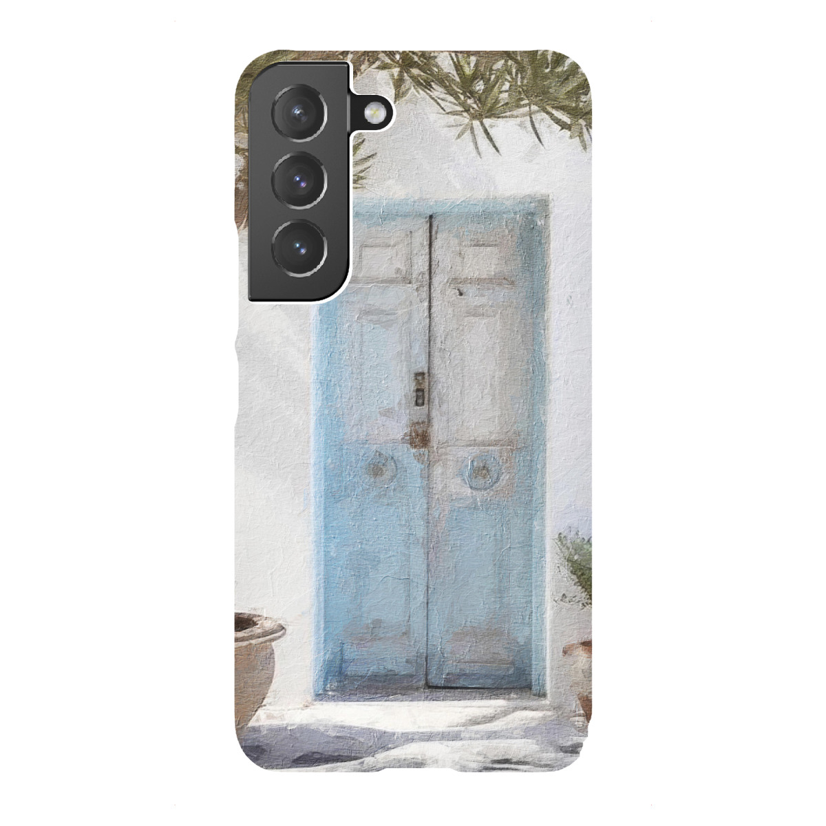 "Blaue griechische Tür L"für Samsung Galaxy - Premium-Case Handyhülle artboxONE