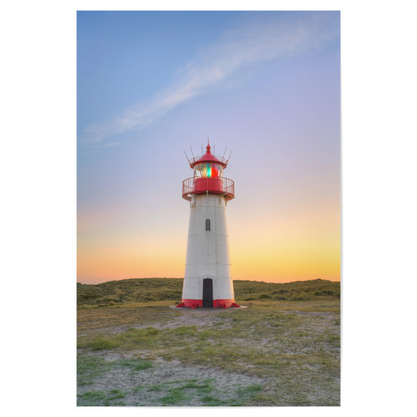 Poster "Leuchtturm List-West am Abend" artboxONE - Reise,Architektur,Reise / Strand und Meer
