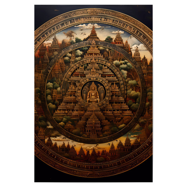 Poster 30x20 cm "Zivilisationen – Banteay" artboxONE - Städte,Abstrakt,Architektur