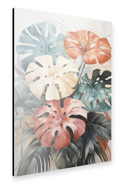 Alu-Dibond "Exotische Boho Monstera" 30x20 cm artboxONE