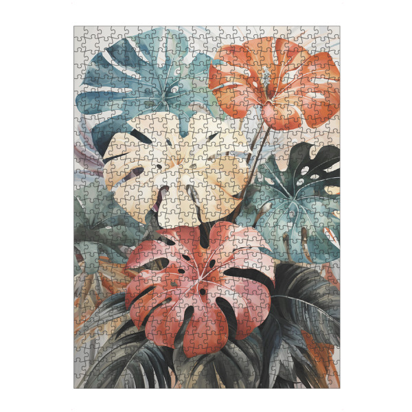 Puzzle Ravensburger "Exotische Boho Monstera" artboxONE - Natur,Floral,Abstrakt