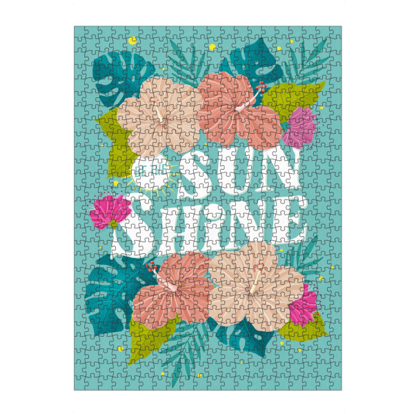 Puzzle Ravensburger "Tropical Vibes mit Sommerspruch" artboxONE - Typografie,Floral,Lustig