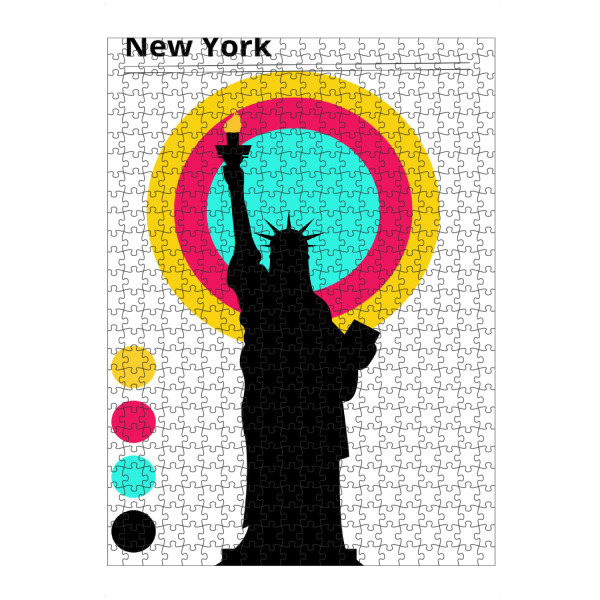 Puzzle Ravensburger "New york bauhaus travel" artboxONE - Städte / New York,Abstrakt