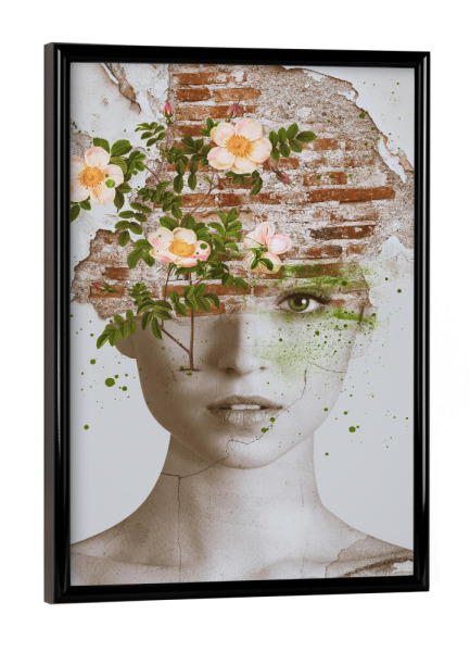 Poster mit schwarzem Rahmen "Surreales Frühlingsporträt" artboxONE - Natur,Floral,Abstrakt