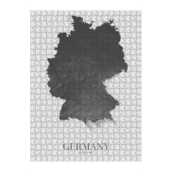 Puzzle Ravensburger "Deutschland Schwarzweiß Karte" artboxONE - Reise,Kartografie