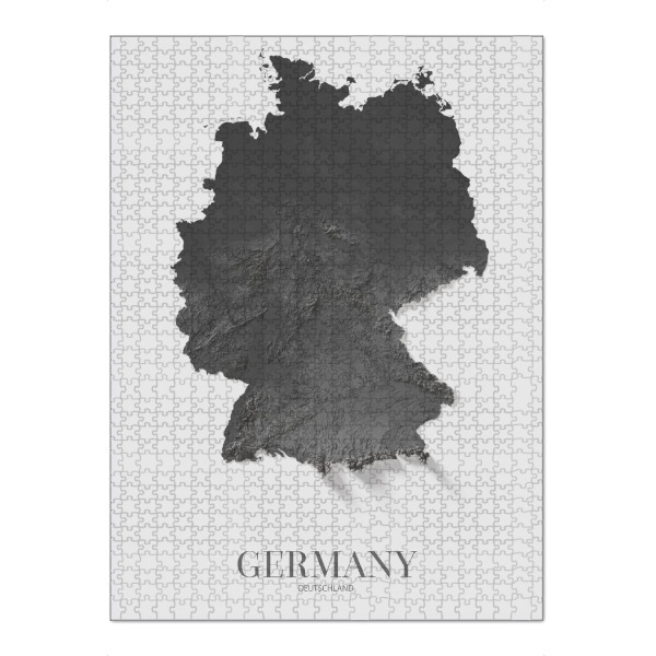 Puzzle Ravensburger "Deutschland Schwarzweiß Karte" artboxONE - Reise,Kartografie