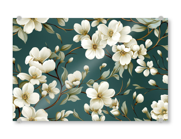 Acrylglasbild "Weißer Blüten Traum" artboxONE - Natur,Floral
