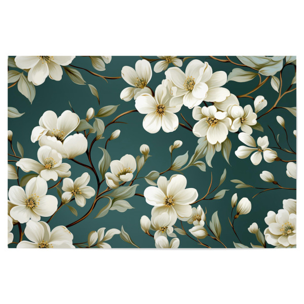 Poster 30x20 cm "Weißer Blüten Traum" artboxONE - Natur,Floral