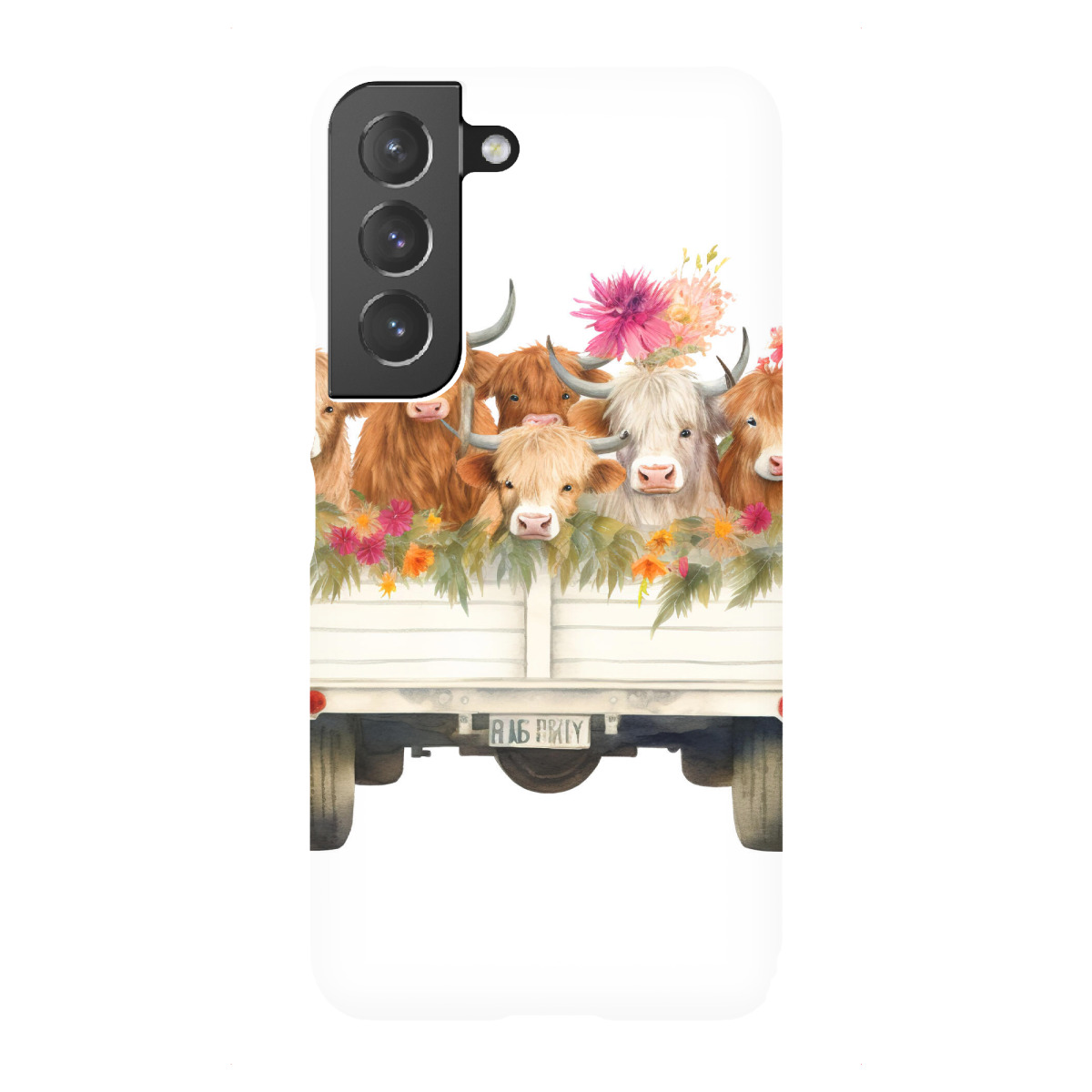Samsung Galaxy "Highland Cow Truck E" Premium-Case Handyhülle artboxONE