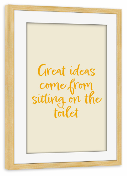 Poster mit Rahmen kiefer "Badezimmerideen" artboxONE - Typografie,Comic,Menschen,Fiktion,Lustig