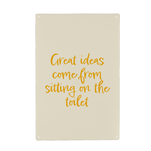 Holzbild "Badezimmerideen" artboxONE - Typografie,Comic,Menschen,Fiktion,Lustig