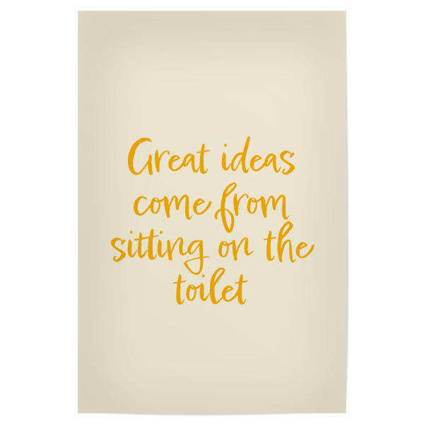 Poster 30x20 cm "Badezimmerideen" artboxONE - Typografie,Comic,Menschen,Fiktion,Lustig