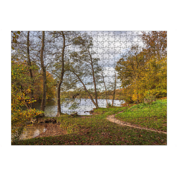 artboxONE Puzzle "Bäume, Wolken, Weg, See" artboxONE - Natur,Reise