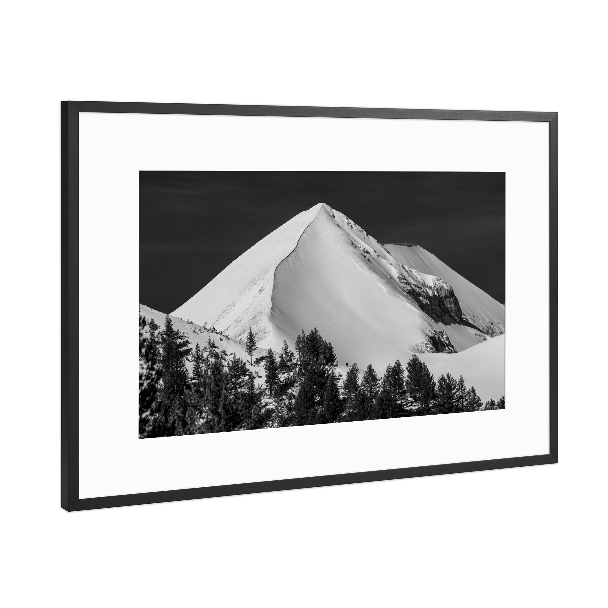 Poster mit Rahmen Schwarz (Metallic) "Berggipfelkante" artboxONE - Natur,Reise,Männer