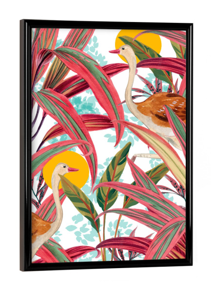 Poster mit schwarzem Rahmen "Der Glaube ist der Vogel" artboxONE - Floral,Tiere