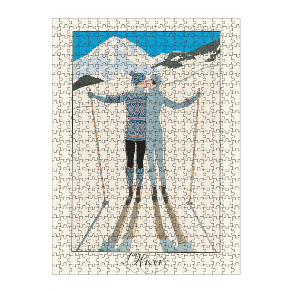 artboxONE Puzzle "George Barbier - Winter" artboxONE - Reise,Menschen,Sport